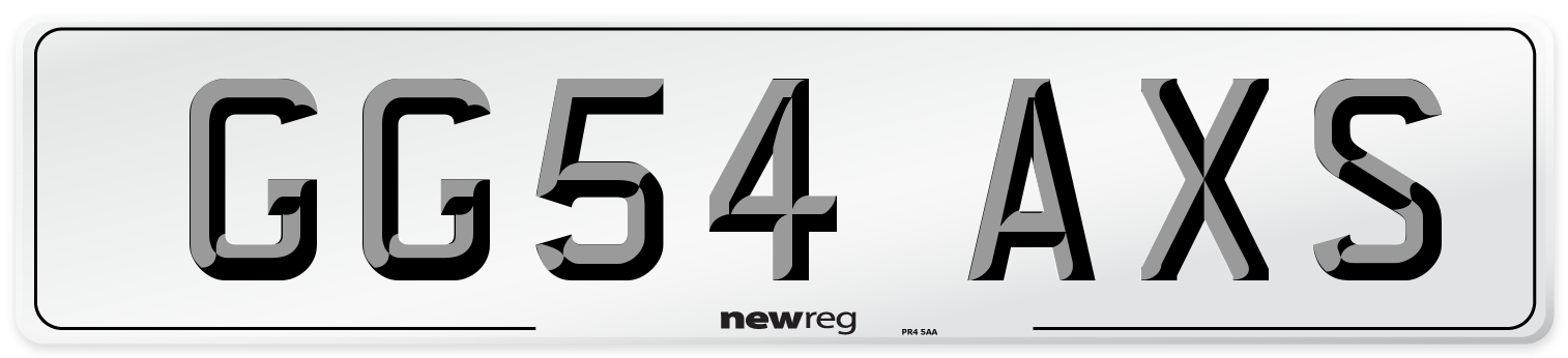 GG54 AXS Number Plate from New Reg